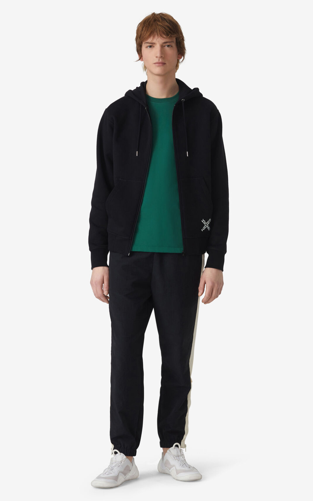 Sweat A Capuche Kenzo Homme Sport Little X zipped Noir CPSVA-9086